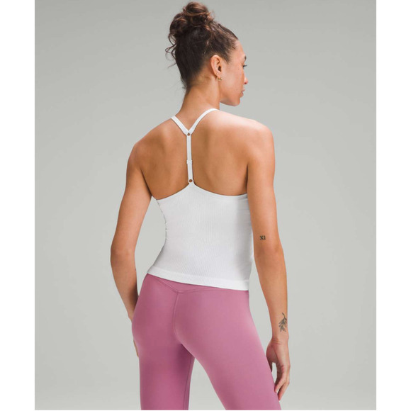 RARE Lululemon High-Neck Tight Fit Tank Top White 6 NWOT - Picture 3 of 11